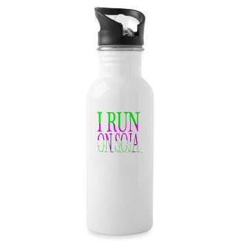 vegetable joke cool jokes veganism birthday bday - Trinkflasche mit integriertem Trinkhalm - Weiß - Rechts