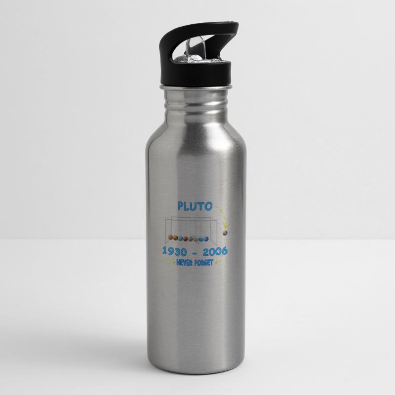 Never Forget Pluto Funny Planet Pluto Water bottle with straw