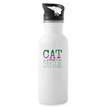 animal welfare beagle love birthday present idea - Trinkflasche mit integriertem Trinkhalm - Weiß - Rechts