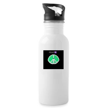 Peace - Water bottle with straw - white - Right