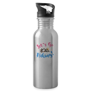 let's go hiking - camping life - Gourde avec paille intégrée - argent clair - Droite