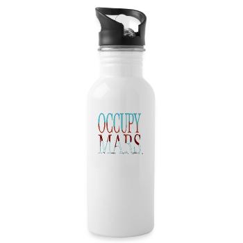 astrophysique vaisseau spatial anniversaire humour cadeau - Gourde avec paille intégrée - blanc - Droite