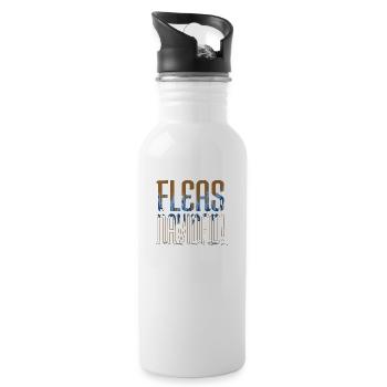 bodybuilder dork pet computer animals joke - Water bottle with straw - white - Right