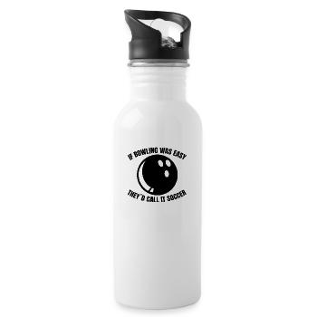 Bowling Kegel Gift Bowling Ball Bowler Bowling - Water bottle with straw - white - Right