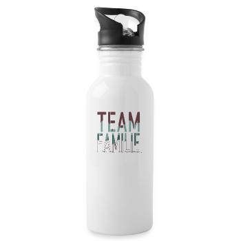 birthday present idea animal fun cool - Trinkflasche mit integriertem Trinkhalm - Weiß - Rechts