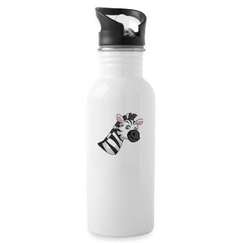 Safari Zoo Animal Safari Zoo - Water bottle with straw - white - Right