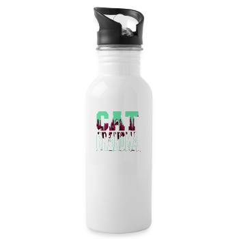 love avogato black cat hoodies and sweatshirts - Trinkflasche mit integriertem Trinkhalm - Weiß - Rechts