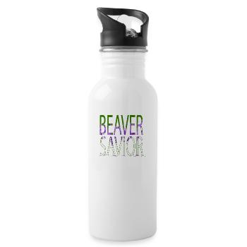 awesome beavers beaver shirts dams cute - Trinkflasche mit integriertem Trinkhalm - Weiß - Rechts