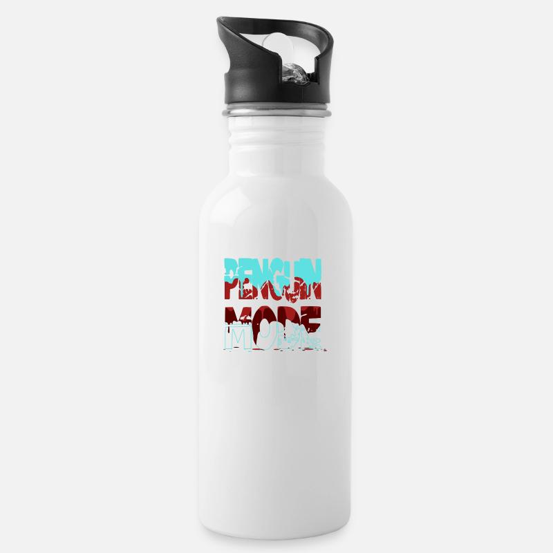 funny statement fun birthday present idea bday - Trinkflasche mit integriertem Trinkhalm - Weiß