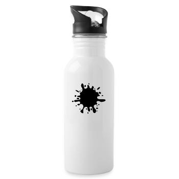 Splashes of color - Water bottle with straw - white - Right