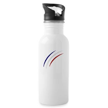 krallen france - Trinkflasche mit integriertem Trinkhalm - Weiß - Rechts