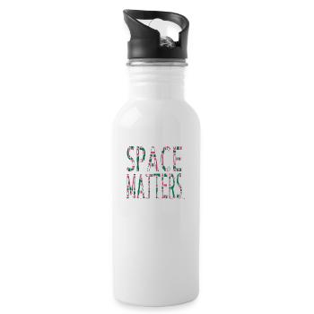 gift idea birthday conspiracy colors - Trinkflasche mit integriertem Trinkhalm - Weiß - Rechts