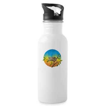Cat - Water bottle with straw - white - Right