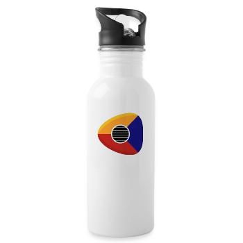 Gitarre Gitarrist plecktrum Geschenk Gitarrist - Trinkflasche mit integriertem Trinkhalm - Weiß - Rechts