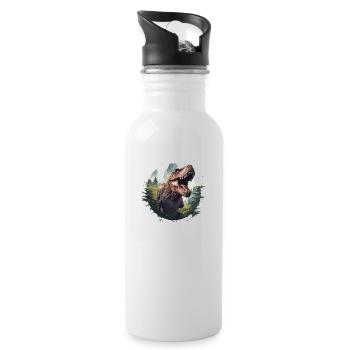 T-Rex - Water bottle with straw - white - Right