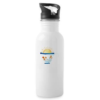 Cup of Sunshine Gift Idea Coffee Lovers - Water bottle with straw - white - Right