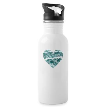 Fishing Fishing Fishing Anglers Fishing - Water bottle with straw - white - Right