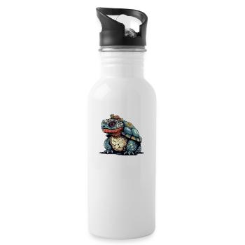 Zaza the streum - Water bottle with straw - white - Right