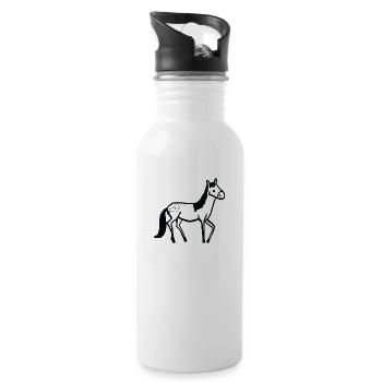 Helga the Horse - Trinkflasche mit integriertem Trinkhalm - Weiß - Rechts