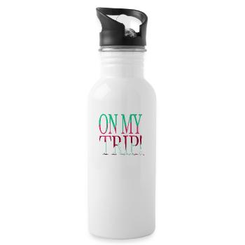 jokes present idea internet sayings funny sayings - Trinkflasche mit integriertem Trinkhalm - Weiß - Rechts