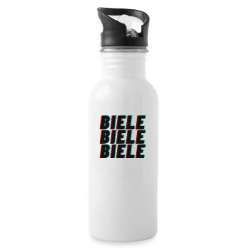 BIELE BIELE BIELE - Endlaser Edition - Trinkflasche mit integriertem Trinkhalm - Weiß - Rechts