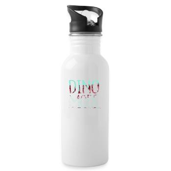 Green Gift Idea Funny Sayings Happy Gift Fun Funny - Water bottle with straw - white - Right