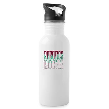 Colony Family Build Engineer Christmas Tree Bot - Water bottle with straw - white - Right
