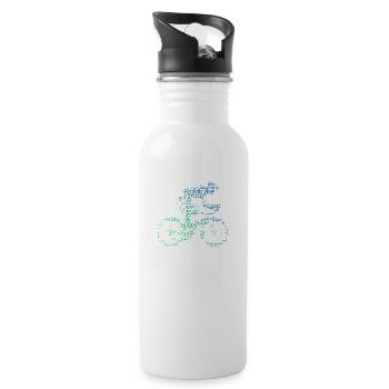 Vélo de route Vélo de route Cyclisme de route Cycliste de route - Gourde avec paille intégrée - blanc - Droite