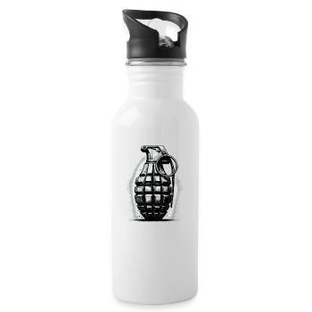 Explosive Charge: Hand Grenade - Water bottle with straw - white - Right