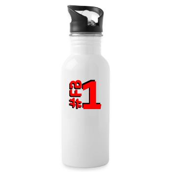 FB1-KARTON - Trinkflasche mit integriertem Trinkhalm - Weiß - Rechts