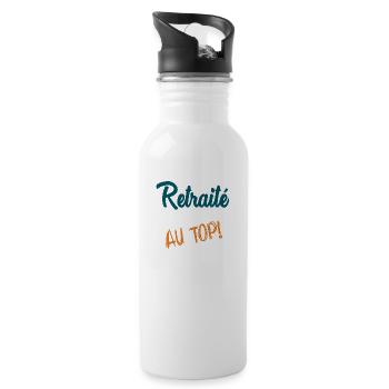 RETIREMENT. RETIREMENT. RETIRED. SENIOR. GRANNY. GRANDPA - Water bottle with straw - white - Right