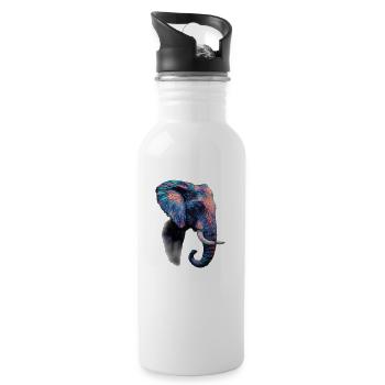 Elephant - Water bottle with straw - white - Right