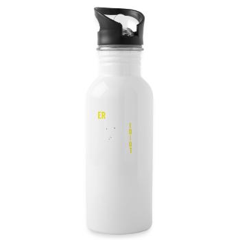 JGA Herren T-Shirt für Junggesellenabschied - Trinkflasche mit integriertem Trinkhalm - Weiß - Rechts
