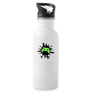 Gamer Gamepad Blobs - Water bottle with straw - white - Right