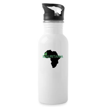 Aperçu de l’Afrique Mauritanie - Gourde avec paille intégrée - blanc - Droite