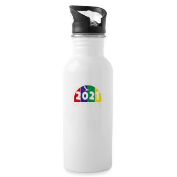 Jahrgang 2021 Retro - Bursdag - Trinkflasche mit integriertem Trinkhalm - Weiß - Rechts