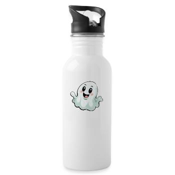 ghost funny - Trinkflasche mit integriertem Trinkhalm - Weiß - Rechts
