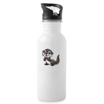 Otter Kind - Trinkflasche mit integriertem Trinkhalm - Weiß - Rechts