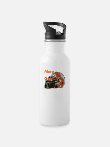 More than a Game - Water bottle with straw - white