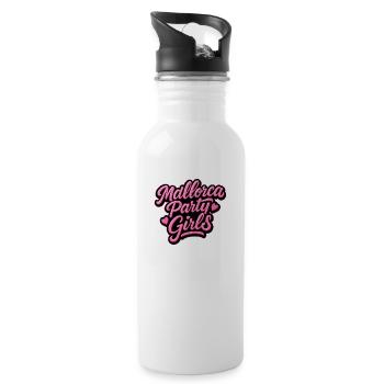 Mallorca Party Girls - Trinkflasche mit integriertem Trinkhalm - Weiß - Rechts