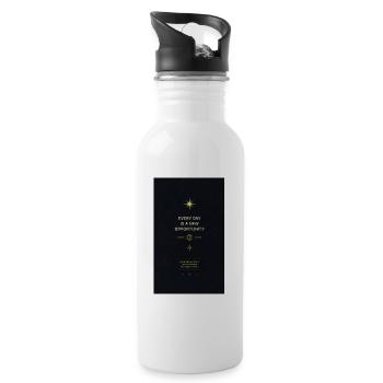 Chaque jour : Nouvelle Chance de Design Motivationnel - Gourde avec paille intégrée - blanc - Droite
