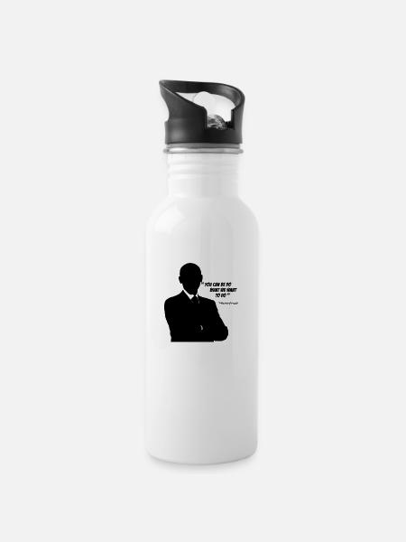 You can be do - François Hollande - Gourde avec paille intégrée - blanc