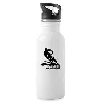 MTB Downhill Mountainbike - Trinkflasche mit integriertem Trinkhalm - Weiß - Rechts
