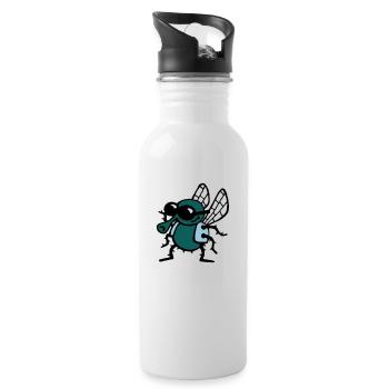 cool_fly_3c_white - Trinkflasche mit integriertem Trinkhalm - Weiß - Rechts