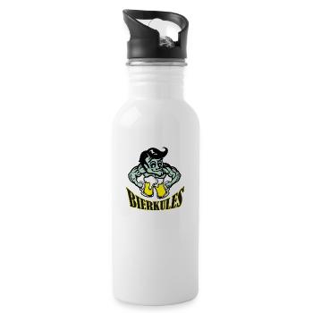bierkules5c - Trinkflasche mit integriertem Trinkhalm - Weiß - Rechts