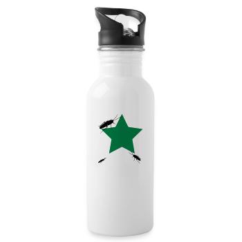 vote_for - Trinkflasche mit integriertem Trinkhalm - Weiß - Rechts