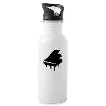 Piano - Gourde avec paille intégrée - blanc - Droite