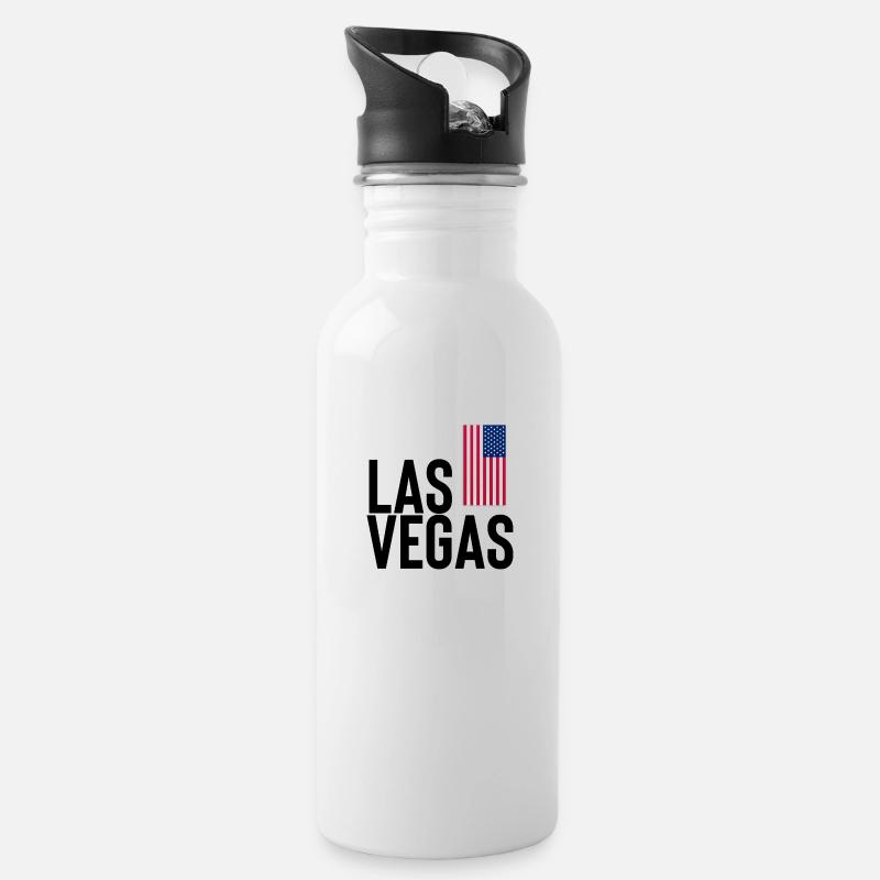 Las Vegas - Gourde avec paille intégrée - blanc