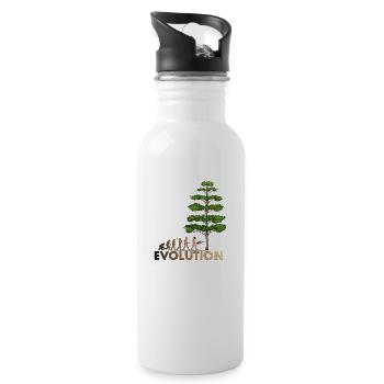 Kettensäge Evolution Farbe Big Tree - Trinkflasche mit integriertem Trinkhalm - Weiß - Rechts