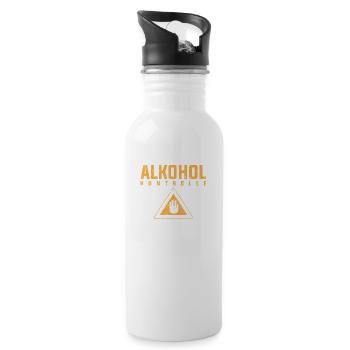 alkohol kontrolle Bitte blasen bis ich stop sage - Trinkflasche mit integriertem Trinkhalm - Weiß - Rechts